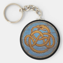 Viking Shield Keychain - Jörmungandr