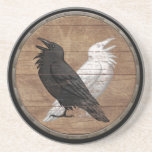 Viking Shield - Odin's Ravens Beverage Coaster