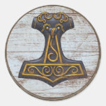 Viking Shield Sticker - Mjolnir