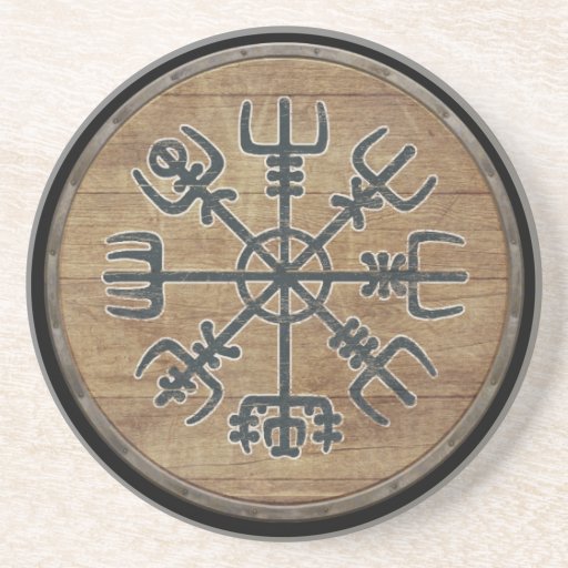 Viking Shield  - Vegvísir Beverage Coasters