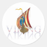 Viking ship reflecting on mysterious water sticker