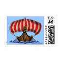 Viking ship stamp design