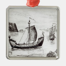 Viking Ships Christmas Ornament