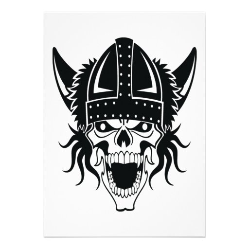 viking skull personalized announcement