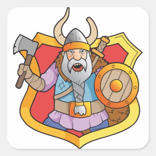 viking square sticker zazzle viking square sticker zazzle
