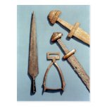 Viking swords, stirrup and spearhead post cards