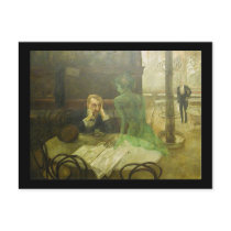 Viktor Oliva. Absinthe Drinker postcards