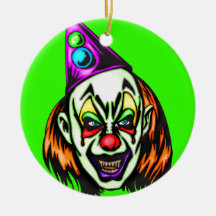 Vile Evil Clown Ornaments