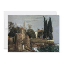 Villa By The Sea by Arnold Bocklin Personalized Announcements