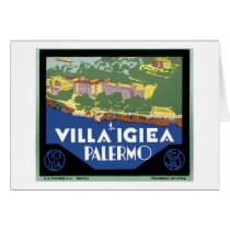 Villa Igiea Palermo Travel Poster Card