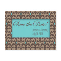 Villa - Save the Date Card (custom design: Aqua) postcards by Special_Occasions Villa - Save the Date Card (custom design: Aqua) postcards
