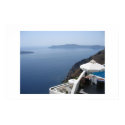 Villa view in Santorini posters