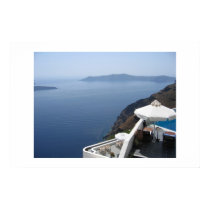 Villa view in Santorini posters by valbela Villa view in Santorini posters
