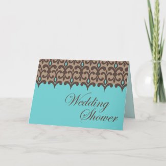 Villa - Wedding Shower Invitation (custom: Aqua) card