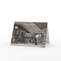 Village blacksmith birthday card