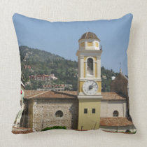 Village Clock Tower~Ville Franche Sur Mer, France Pillows