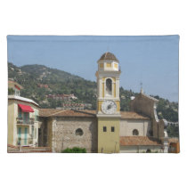 Village Clock Tower~Ville Franche Sur Mer, France Place Mats