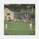 Village cricket, low Bradford, South Yorkshire, U. Refrigerator Magnets