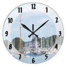 Village Dock at Wickford, RI Wall Clocks