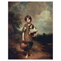 Village Girl With Dog And Jug By Gainsborough Thom Custom Letterhead