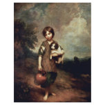 Village Girl With Dog And Jug By Gainsborough Thom Custom Letterhead