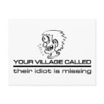 Village Idiot postcard, customize