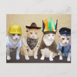 Village Kitties postcard