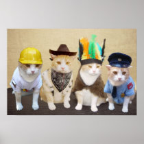 Village Kitties Print