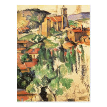 Village of Gardanne Cezanne, Vintage Impressionism Postcard