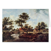 Village Of The Watermills By Hobbema Meindert (Bes Card