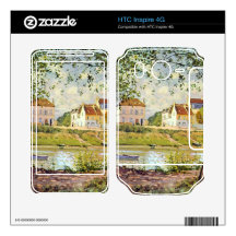 Village on the banks of the Seine by Alfred Sisley HTC Inspire 4G Decal