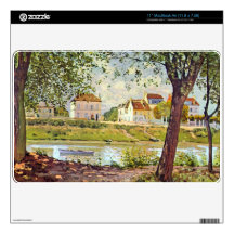 Village on the banks of the Seine by Alfred Sisley MacBook Air Skins