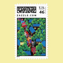 Village Procession Postage Stamps