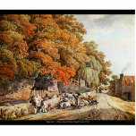 Village Scene Watercolor Painting Photo Sculpture! photo sculptures