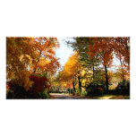 Village Street in Autumn Photo Card