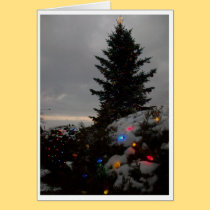 Village Tree blank folded card cards