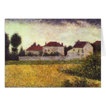Ville d'Avray, The white houses by Georges Seurat Greeting Card