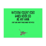 Viloent video game postcards