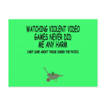 Viloent video game postcards