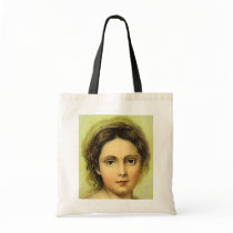 Vinatge Woman's Face Tote Bag
