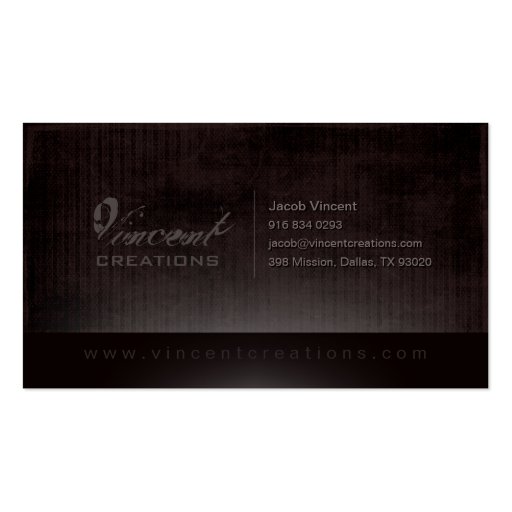Vincent Business Cards (back side)