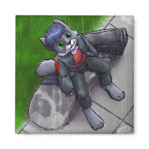 Vincent: Rain Refrigerator Magnets