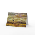 vincent van gogh, beach with figures and sea with  cards