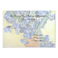Vincent van Gogh, blue irises in yellow background Custom Invite