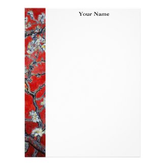 Vincent van Gogh Branches with Almond Blossom Personalized Letterhead