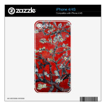 Vincent van Gogh Branches with Almond Blossom Skins For The iPhone 4