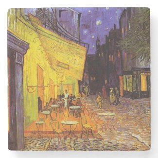 Vincent Van Gogh Cafe Terrace At Night Fine Art Stone Beverage Coaster