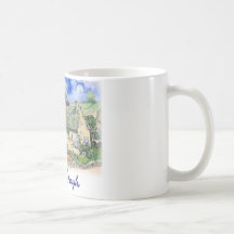 Vincent Van Gogh - Cottages with Thatched Roofs Coffee Mugs