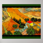 Vincent Van Gogh Landscape & House Enhanced Poster