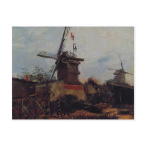 vincent van gogh - le moulin de blute-fin postcards